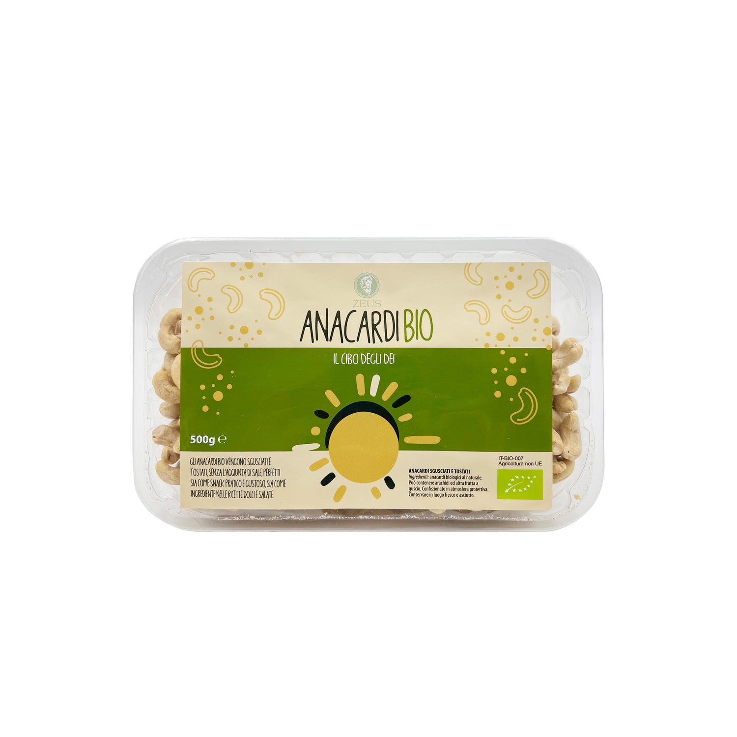Vaschetta di anacardi da 500gr